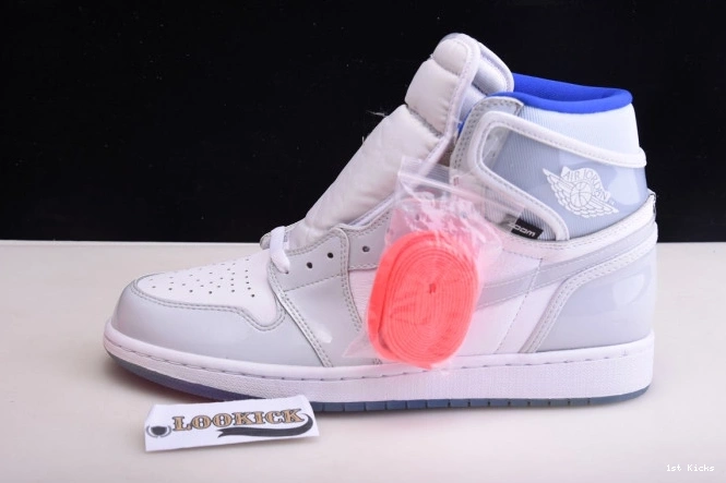 1st Kicks Shoes Air Blue CK6637-104 1 Zoom Jordan Racer Retro High White 0715